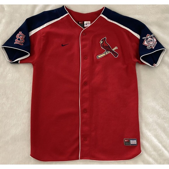 Youth ST LOUIS Cardinals SCOTT ROLEN Button JERSEY Red Nike Boys XL Extra Large - Picture 1 of 16